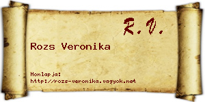 Rozs Veronika névjegykártya