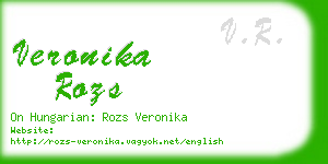 veronika rozs business card